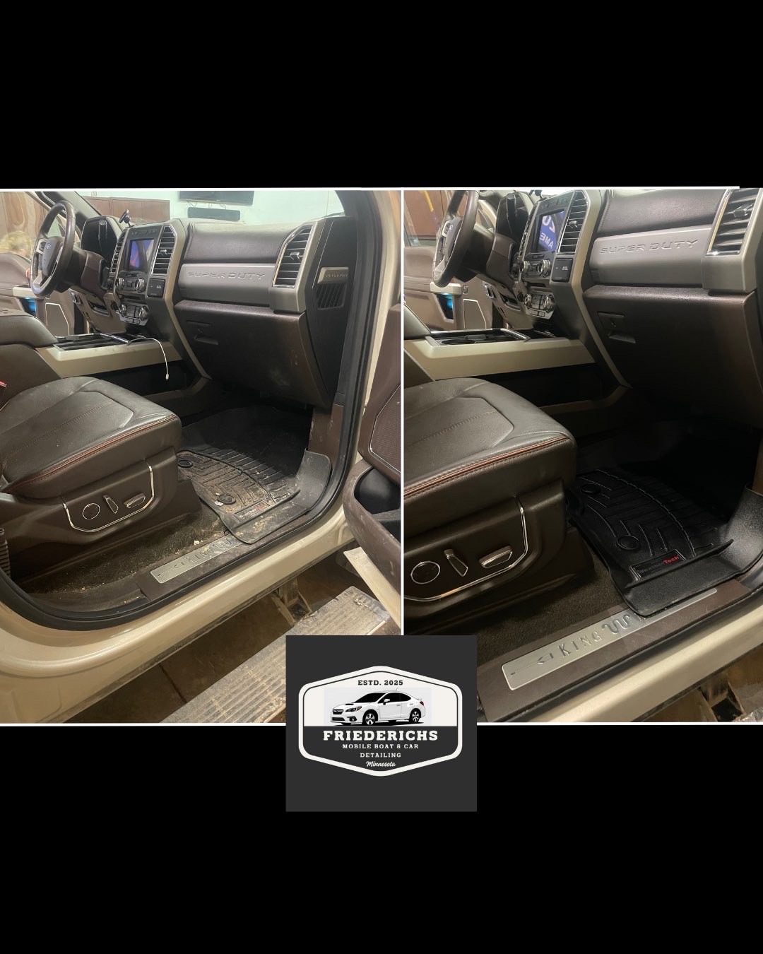 Before and after — passenger and driver area